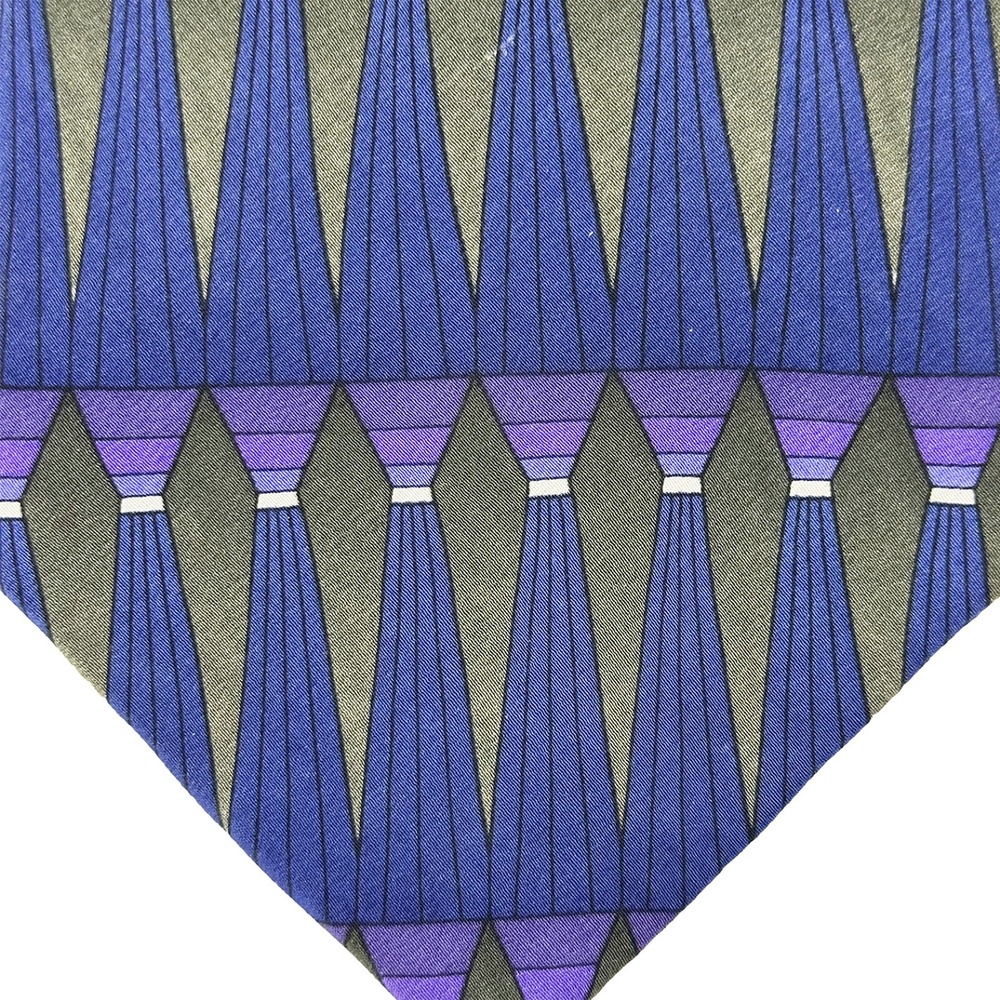 GRATEFUL DEAD Vintage 1996 Men's Geometric Print Neck Tie • 100% Silk • purple - Picture 2 of 7
